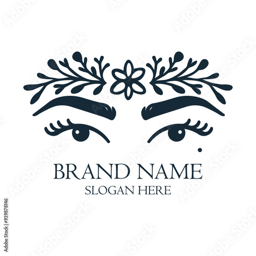 minimalistic logo for beauty salon or brow artist