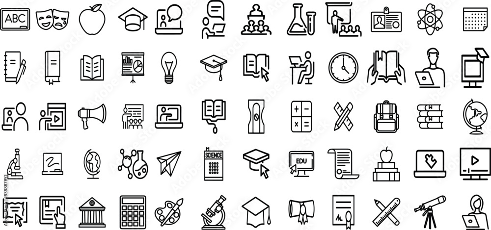 SCHOOL EDITABLE ICON SET SCHOOL EDITABLE ICON SET