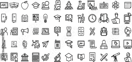 SCHOOL EDITABLE ICON SET 
