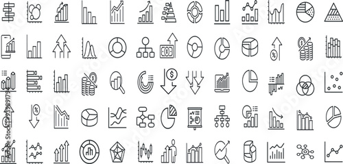 STATISTICS EDITABLE ICON SET  photo