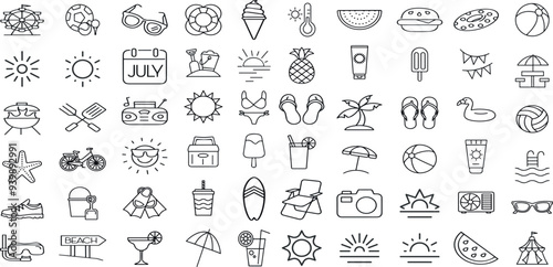 SUMMER EDITABLE ICON SET  photo