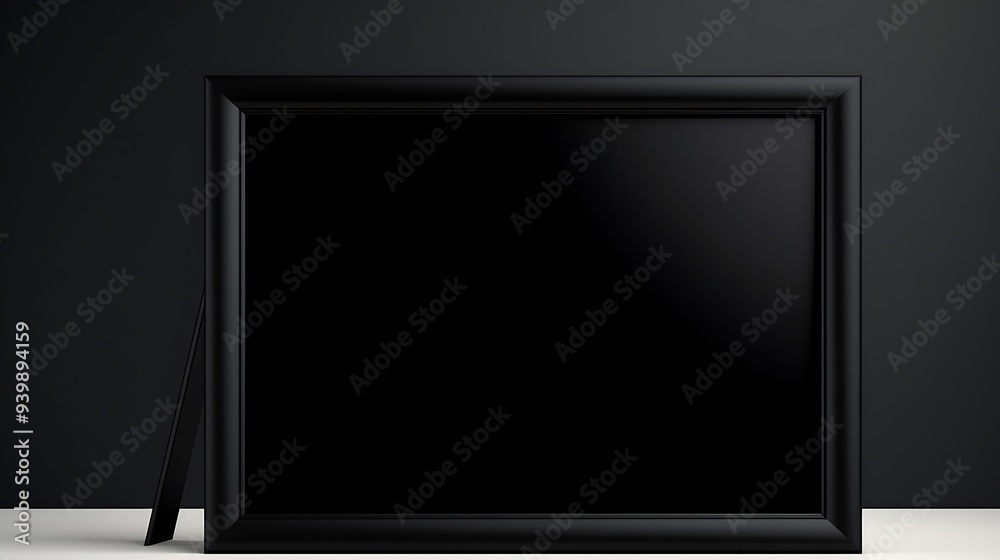 Black wooden frame for print mockup, luxury home decor, interior design, poster, and downloadable ar Black wooden frame for print mockup, luxury home decor, interior design, poster, and downloadable ar