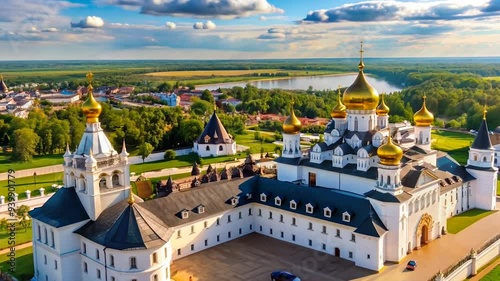 Aerial View of the Suzdal Kremlin, Russia.
