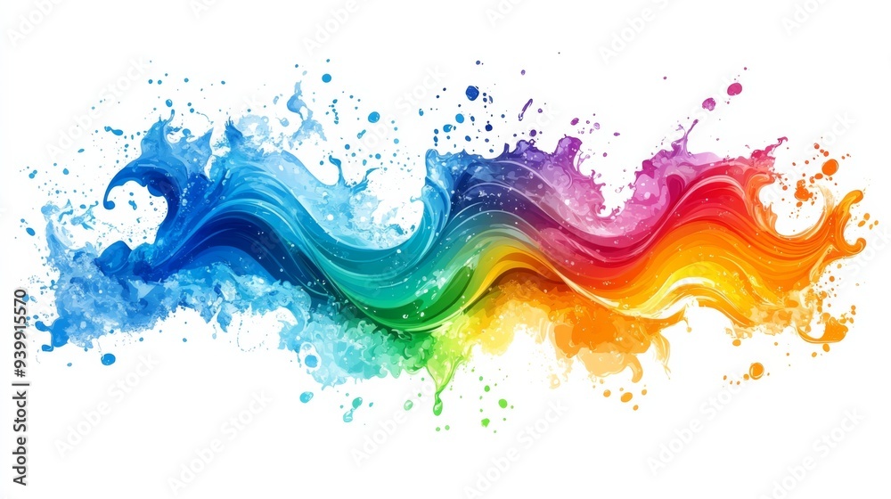 Vibrant Wavy Color Splash Vibrant Wavy Color Splash
