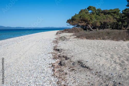 Kassandra coastline near Lagoon Beach, Chalkidiki, Greece photo