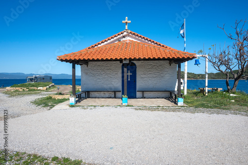 Kassandra coastline near near village of Xina, Chalkidiki, Greece