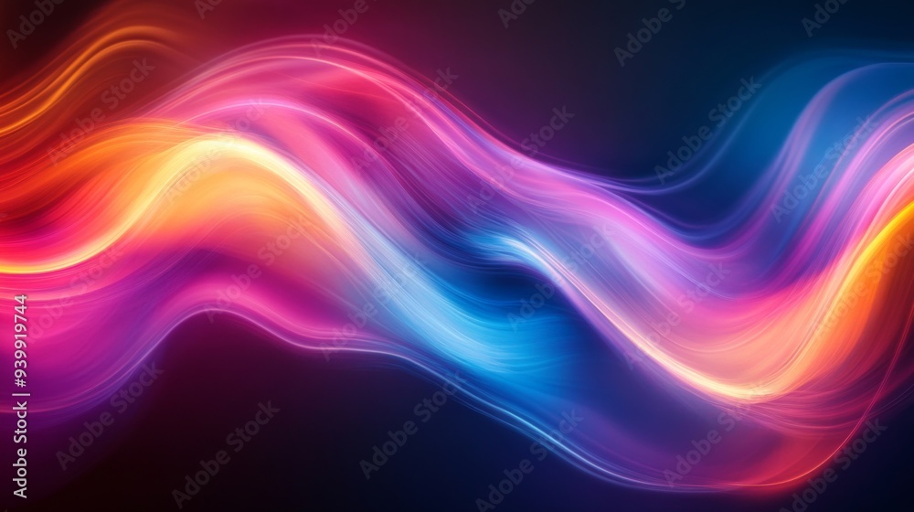 Colorful Abstract Light Waves Colorful Abstract Light Waves