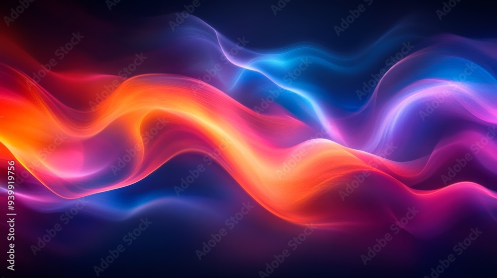 Abstract Colorful Wave Art Abstract Colorful Wave Art