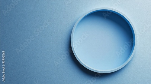 Circular Recessed Blue Wall Art