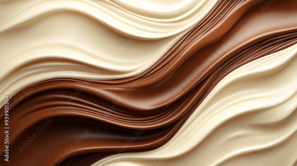 Obraz premium Abstract Fluid Chocolate Waves