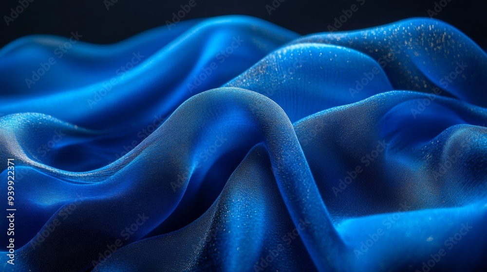 Abstract Blue Fabric Waves Abstract Blue Fabric Waves
