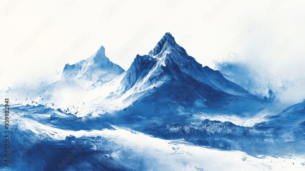 Snowy Mountain Landscape Snowy Mountain Landscape