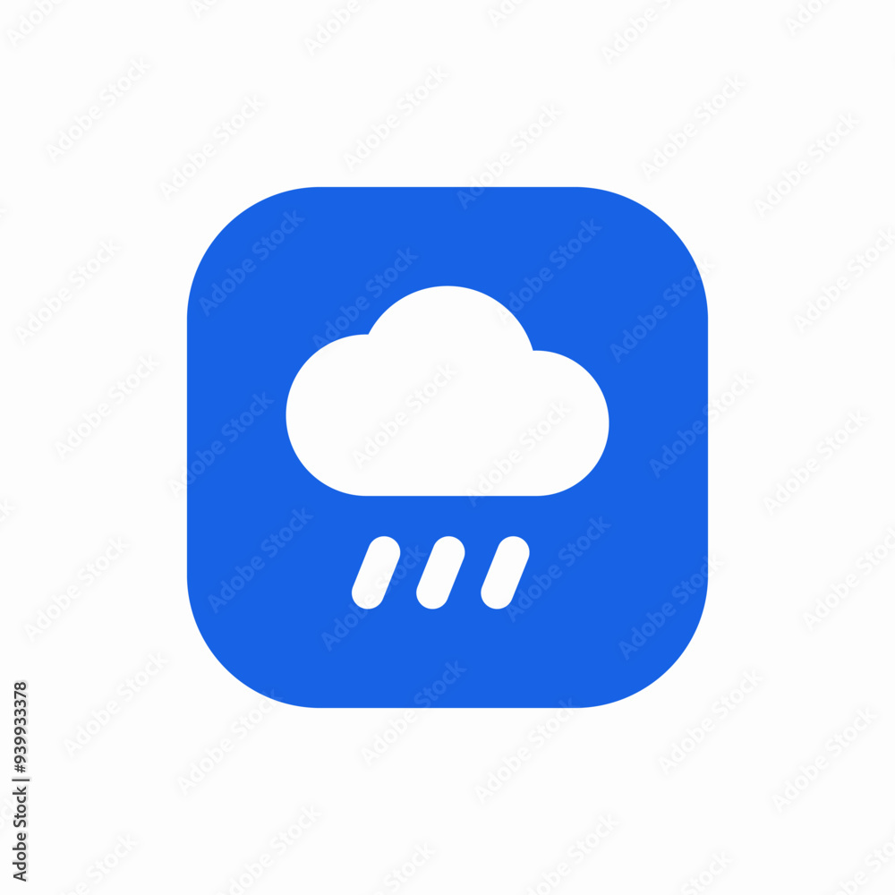rain cloud weather icon vector rain cloud weather icon vector