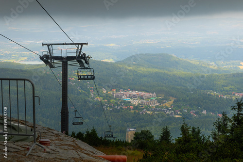 Cable car in the mountains. Karpacz. Poland