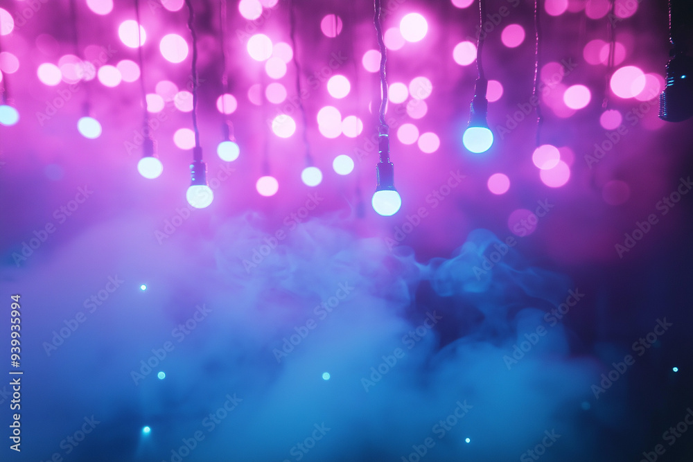 blurred lights on blue pink background with disco smoke highlighted in pink and blue, party, wallpaper, generative AI blurred lights on blue pink background with disco smoke highlighted in pink and blue, party, wallpaper, generative AI