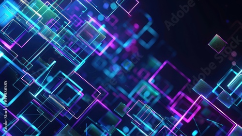 Wallpaper Mural Abstract Digital Neon Art Torontodigital.ca