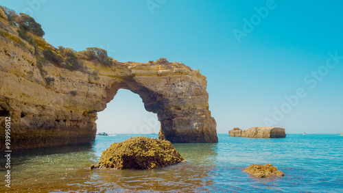 Praia do Marinha, Portugal, in summer