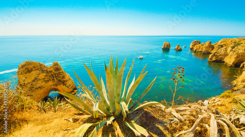 Ponta da Piedade, Lagos, Portugal, in summer