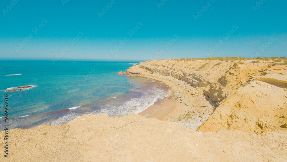 Coast at Praia do Amado, Portugal, in summer Coast at Praia do Amado, Portugal, in summer