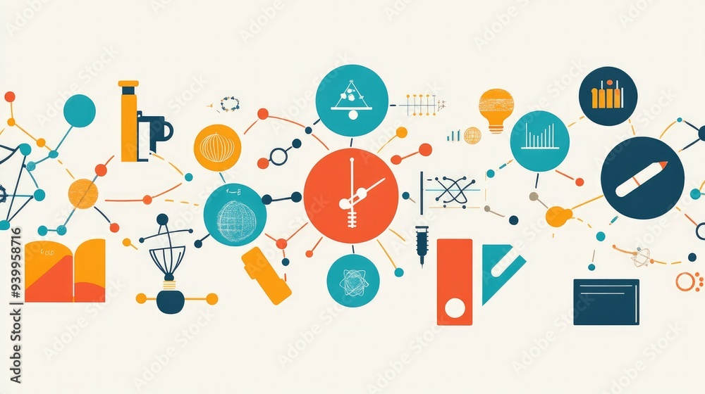Graphic showing the benefits of a diverse curriculum, with icons for arts, sciences, and humanities Graphic showing the benefits of a diverse curriculum, with icons for arts, sciences, and humanities