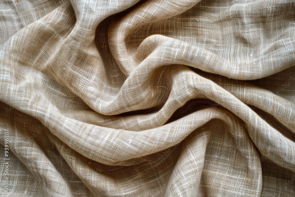 Linen Fabric Texture Background. High Resolution, ai