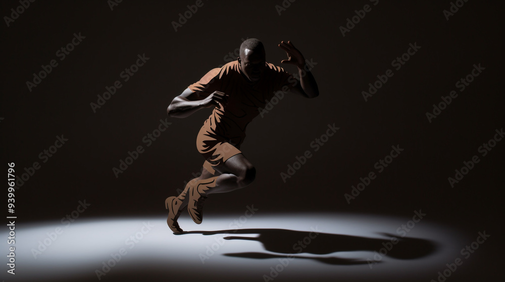 running man made of paper running man made of paper
