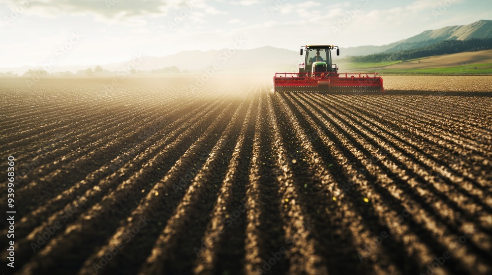 Tractor Plowing a Field Tractor Plowing a Field