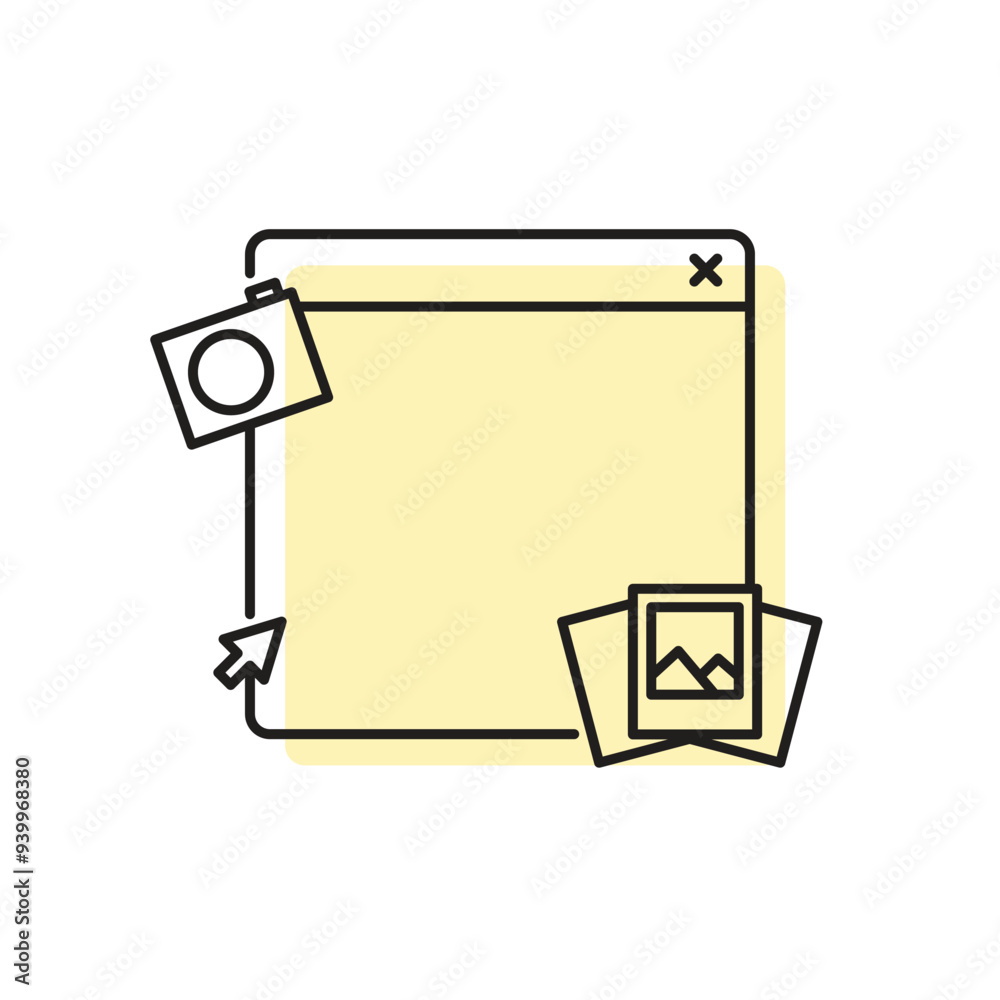 minimalist vector illustration about photography minimalist vector illustration about photography