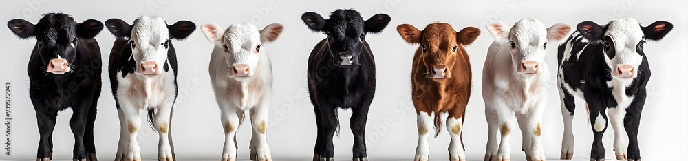 Seven Calves in a Row. Seven Calves in a Row.