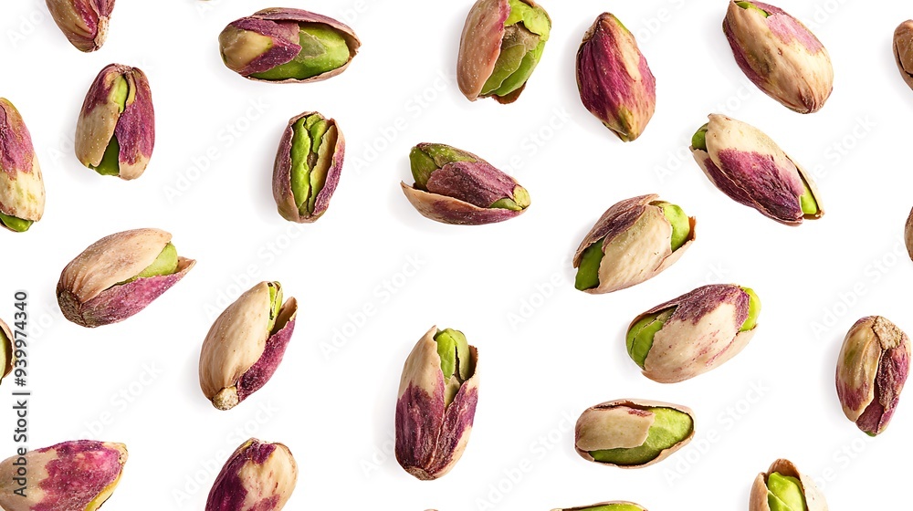 pistachios nuts iaolated on white background. pistachios nuts iaolated on white background.