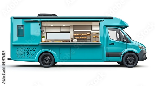 Blue Food Truck.