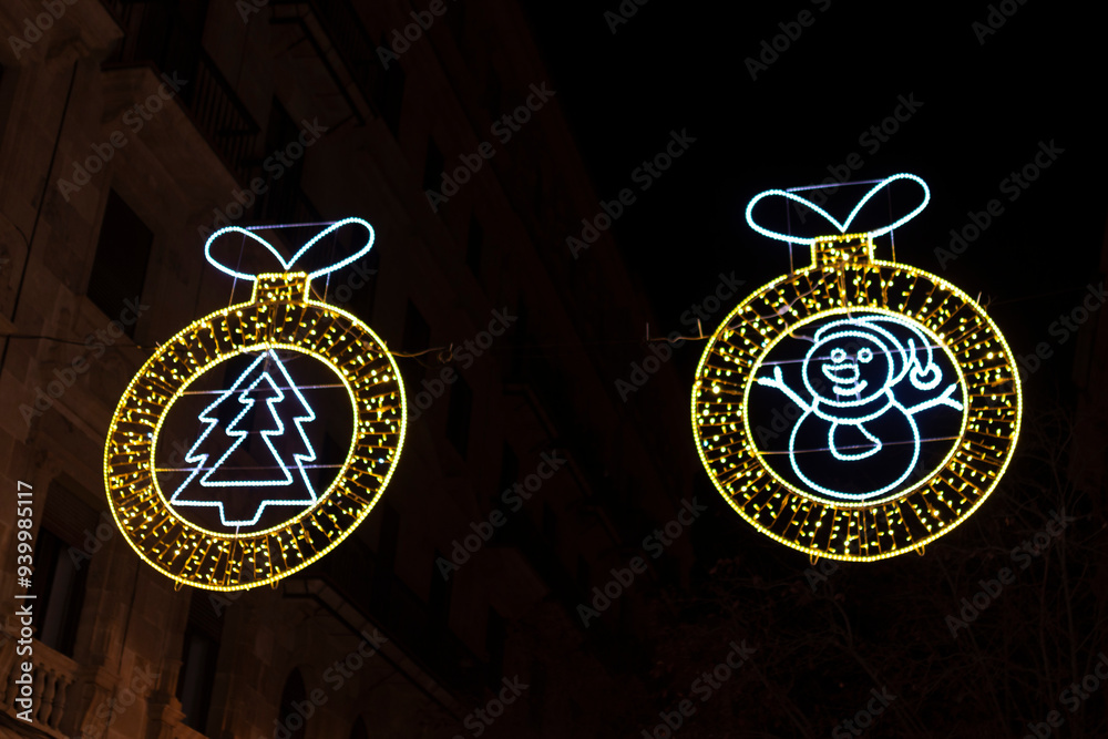 Obraz premium iluminación de navidad ciudad luces navidad 2024