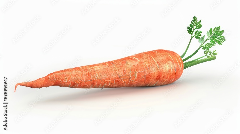 Single Carrot on White Background Single Carrot on White Background