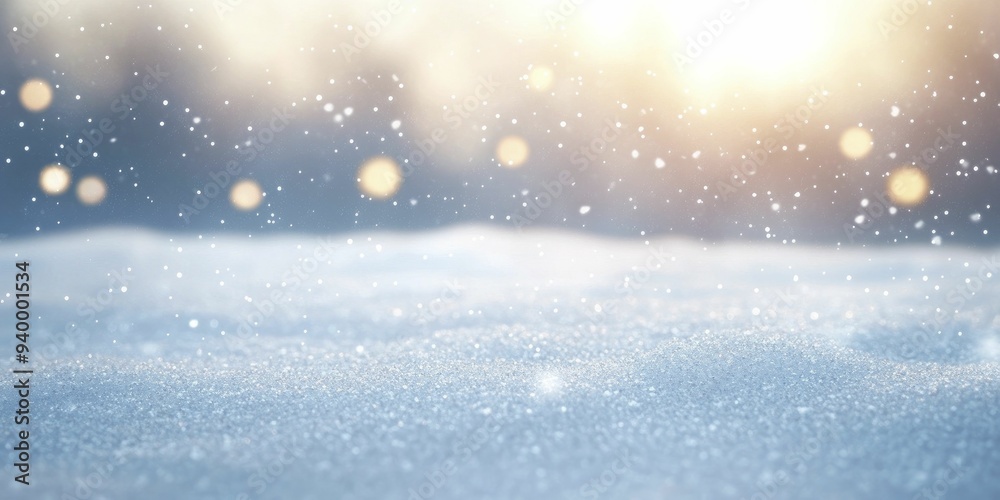 Naklejka premium Glowing stars illuminating the night sky, crafting a whimsical setting for a winter evening filled with joy and discovery.