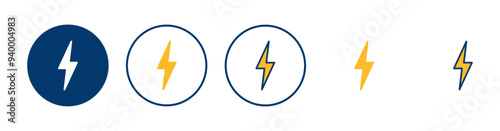 Free Download Lightning icon vector isolated on white background. Bolt icon vector. Energy and thunder electric icon - GFXLoad