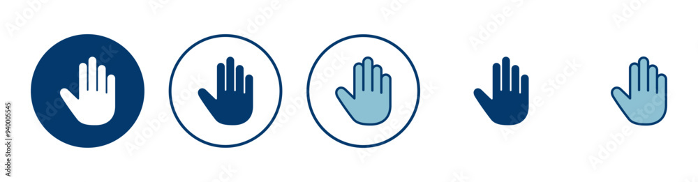 Hand icon vector isolated on white background. Hand gesture. hand stop Hand icon vector isolated on white background. Hand gesture. hand stop