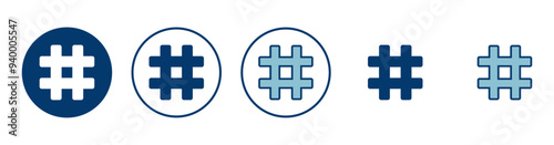 Hashtag icon vector isolated on white background. hashtag vector icon