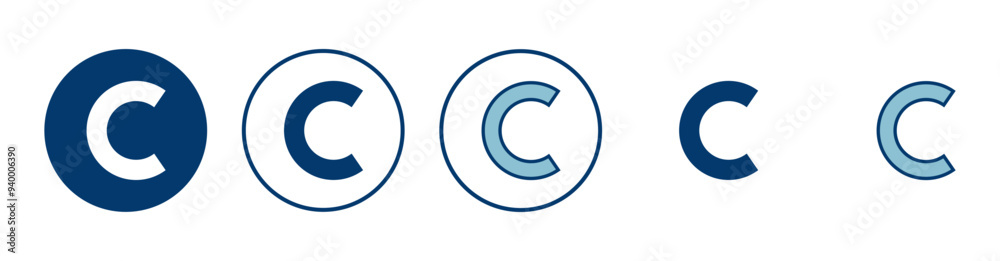 Copyright icon vector isolated on white background. copyright symbols Copyright icon vector isolated on white background. copyright symbols