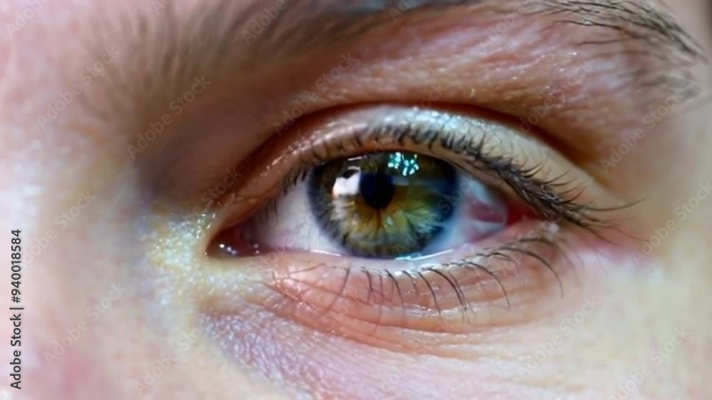 Extreme close-up of vibrant multicolored human eye with intricate details Extreme close-up of vibrant multicolored human eye with intricate details
