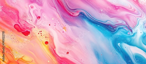 Wallpaper Mural Art abstract paint blots background featuring a 3D cartoon rendering Marble texture with alcohol ink colors Horizontal long banner Torontodigital.ca