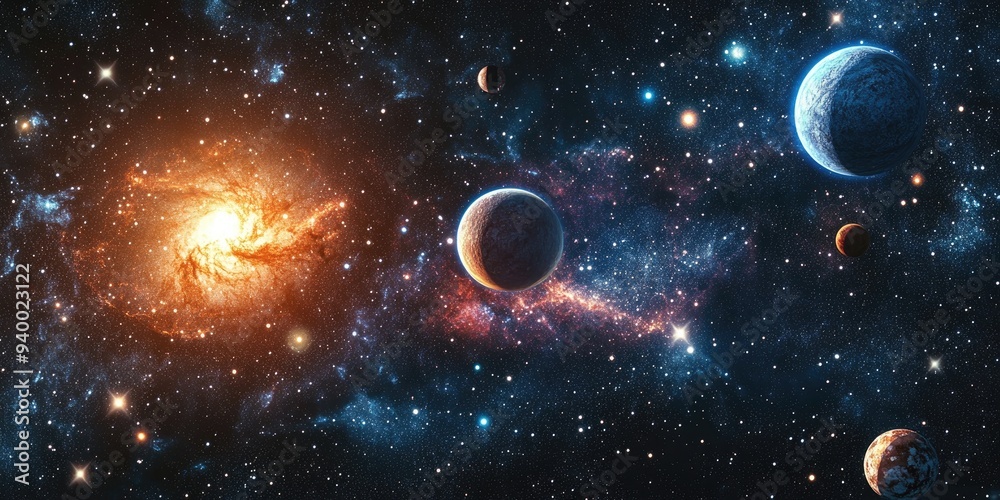 3D cartoon rendering of a starry outer space background texture 3D cartoon rendering of a starry outer space background texture