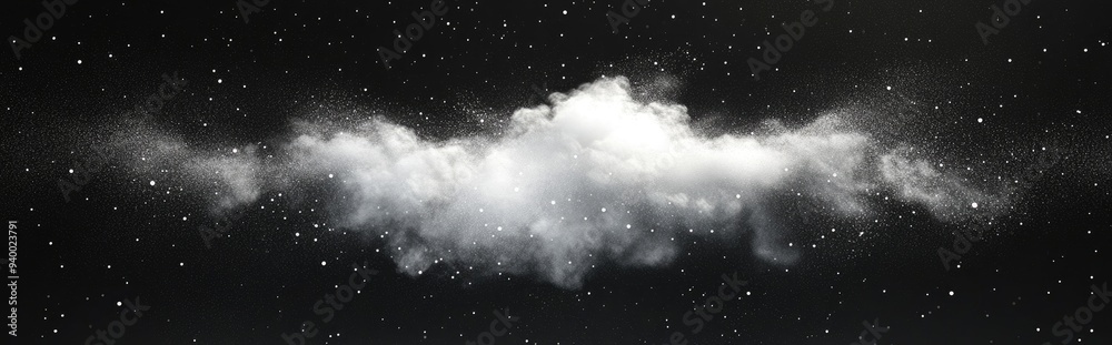 White powder explosion on black background in a 3D cartoon rendering Abstract white dust texture White powder explosion on black background in a 3D cartoon rendering Abstract white dust texture