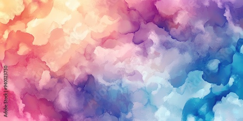 Mysterious cute multicolor watercolor texture background for social media post in a 3D cartoon rendering style