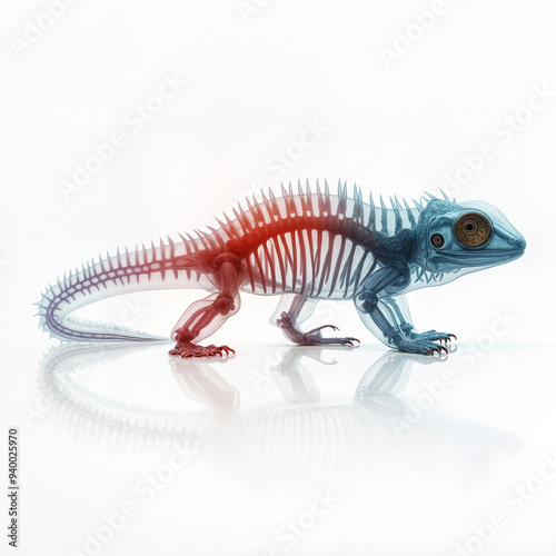 lizard toy isolated on white