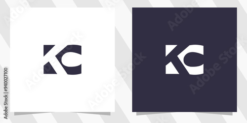 letter kc ck logo design vector