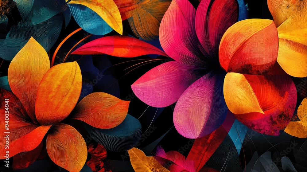 Abstract floral design Abstract floral design