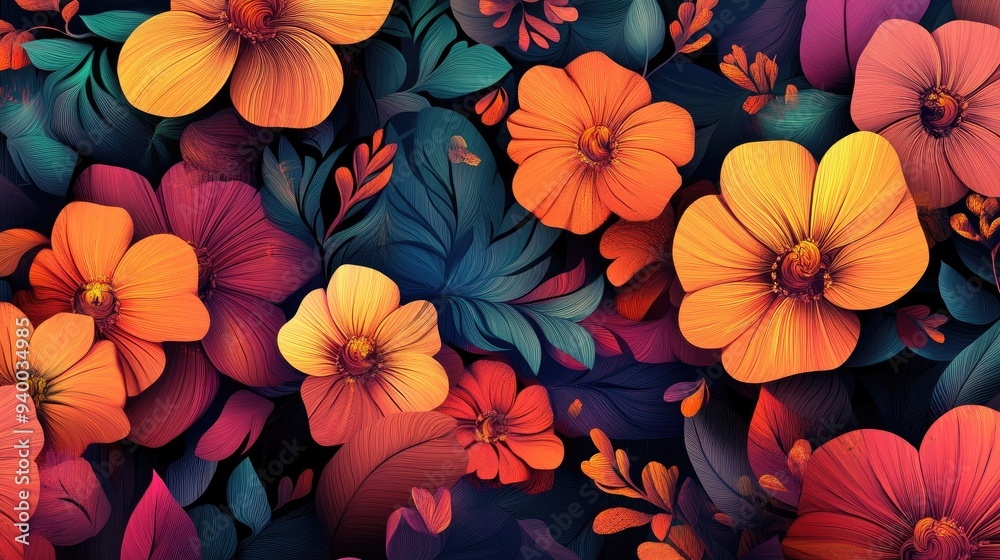 Abstract floral pattern illustration for background design Abstract floral pattern illustration for background design