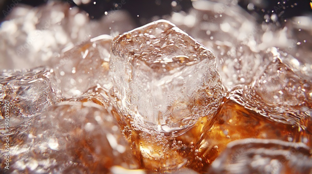 Immaculately formed ice cube with a stunningly clear look, enhancing the presentation of any cocktail photo Immaculately formed ice cube with a stunningly clear look, enhancing the presentation of any cocktail photo