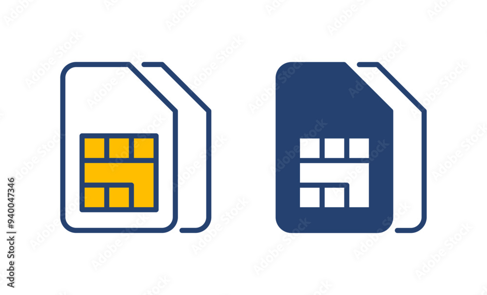 Sim card icon vector. dual sim card icon vector Sim card icon vector. dual sim card icon vector