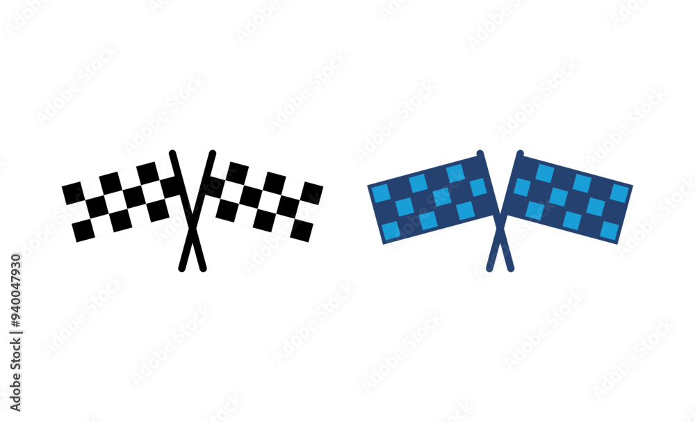 Racing flag icon vector. race flag icon.Checkered racing flag icon Racing flag icon vector. race flag icon.Checkered racing flag icon
